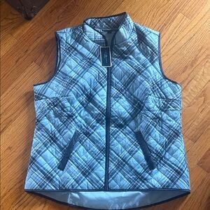 Karen Scott Light Blue Plaid Jacket